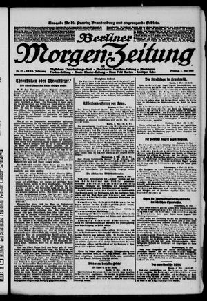 Berliner Morgenzeitung vom 07.05.1920