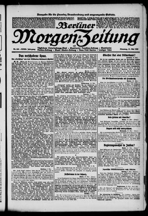 Berliner Morgen-Zeitung on May 11, 1920