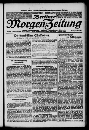 Berliner Morgenzeitung vom 14.05.1920