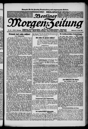 Berliner Morgenzeitung vom 19.05.1920