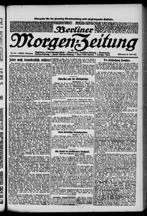 Berliner Morgen-Zeitung vom 26.05.1920