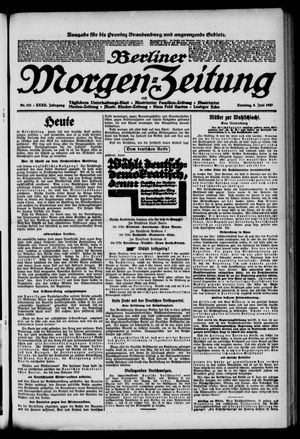 Berliner Morgen-Zeitung on Jun 6, 1920