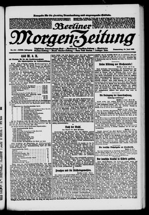Berliner Morgen-Zeitung vom 10.06.1920