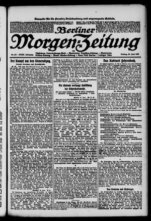 Berliner Morgen-Zeitung vom 25.06.1920