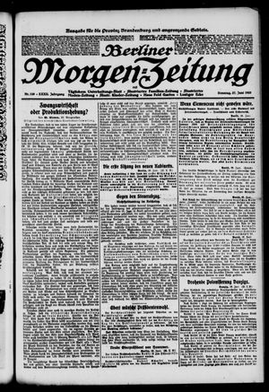 Berliner Morgen-Zeitung vom 27.06.1920