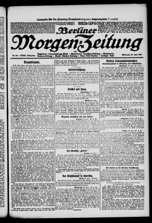 Berliner Morgen-Zeitung vom 30.06.1920