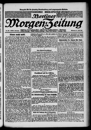 Berliner Morgen-Zeitung vom 21.07.1920
