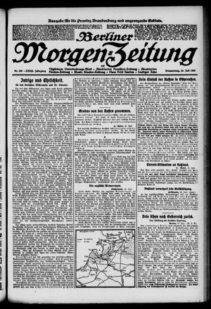 Berliner Morgen-Zeitung vom 22.07.1920