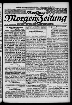 Berliner Morgen-Zeitung vom 29.07.1920