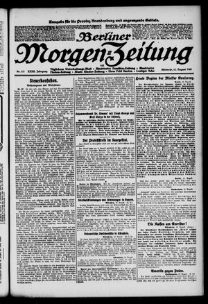 Berliner Morgen-Zeitung vom 11.08.1920