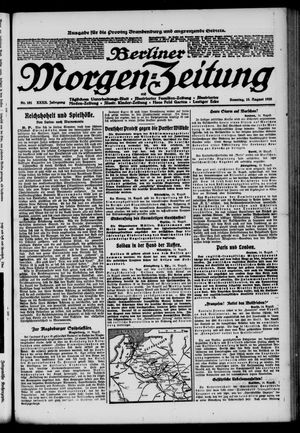 Berliner Morgen-Zeitung vom 15.08.1920