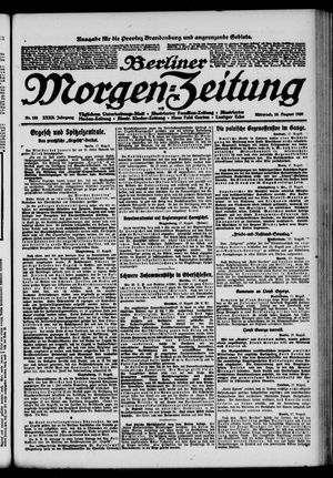 Berliner Morgen-Zeitung vom 18.08.1920