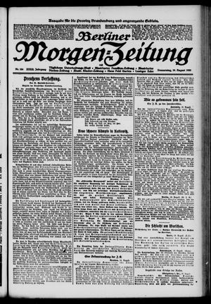 Berliner Morgen-Zeitung vom 19.08.1920