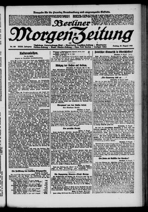 Berliner Morgen-Zeitung vom 20.08.1920
