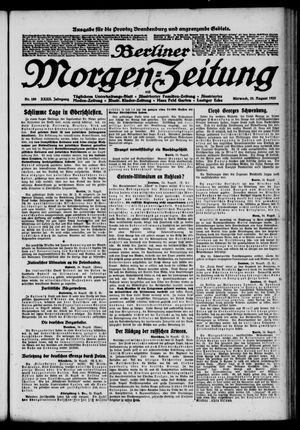 Berliner Morgen-Zeitung vom 25.08.1920