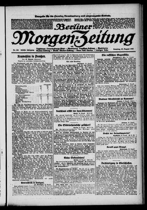 Berliner Morgen-Zeitung vom 29.08.1920