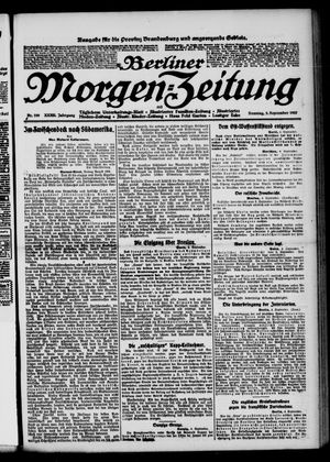 Berliner Morgen-Zeitung vom 05.09.1920
