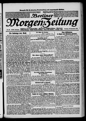Berliner Morgen-Zeitung vom 12.09.1920