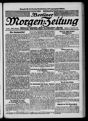 Berliner Morgen-Zeitung vom 14.09.1920