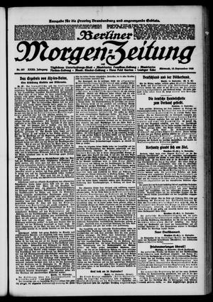 Berliner Morgen-Zeitung vom 15.09.1920