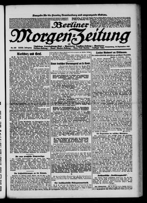 Berliner Morgen-Zeitung vom 16.09.1920