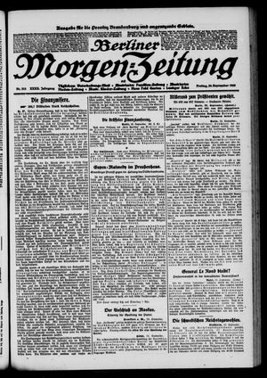 Berliner Morgen-Zeitung vom 24.09.1920