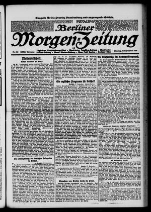 Berliner Morgen-Zeitung vom 28.09.1920