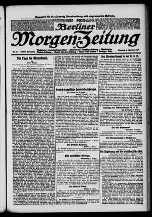 Berliner Morgen-Zeitung vom 05.10.1920