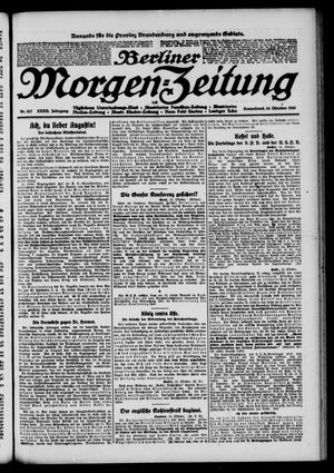 Berliner Morgen-Zeitung vom 16.10.1920