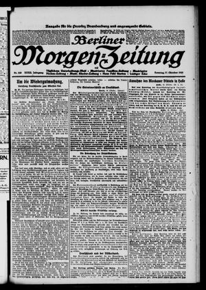 Berliner Morgen-Zeitung vom 17.10.1920