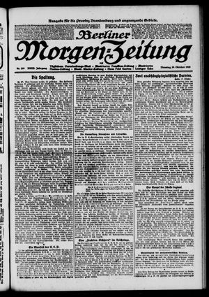 Berliner Morgen-Zeitung vom 19.10.1920