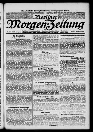 Berliner Morgen-Zeitung vom 26.10.1920