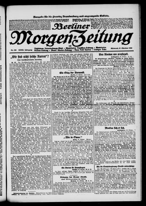 Berliner Morgen-Zeitung vom 27.10.1920