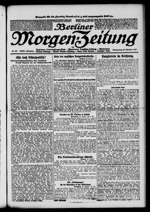 Berliner Morgen-Zeitung vom 28.10.1920