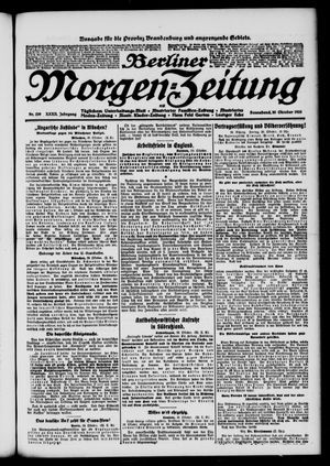 Berliner Morgen-Zeitung vom 30.10.1920