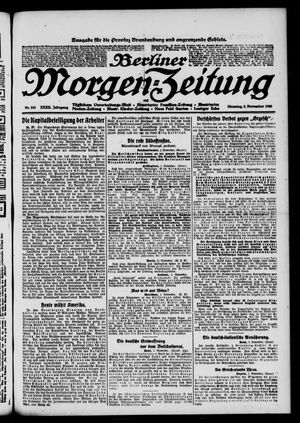 Berliner Morgen-Zeitung vom 02.11.1920