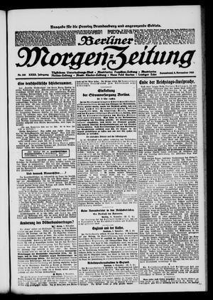 Berliner Morgen-Zeitung vom 06.11.1920