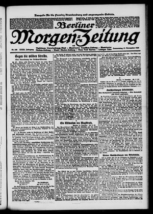 Berliner Morgen-Zeitung vom 11.11.1920