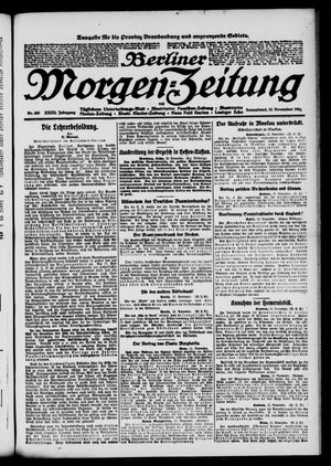 Berliner Morgen-Zeitung vom 13.11.1920
