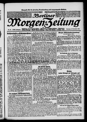 Berliner Morgen-Zeitung vom 14.11.1920