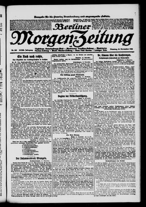 Berliner Morgen-Zeitung vom 16.11.1920
