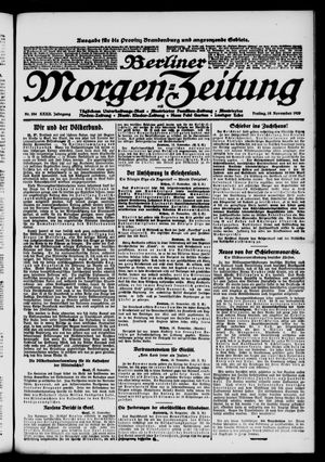 Berliner Morgen-Zeitung vom 19.11.1920