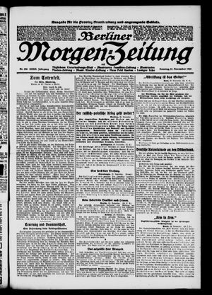 Berliner Morgen-Zeitung vom 21.11.1920