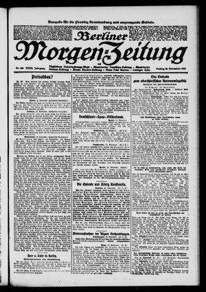 Berliner Morgen-Zeitung vom 26.11.1920