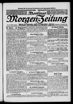 Berliner Morgen-Zeitung vom 27.11.1920