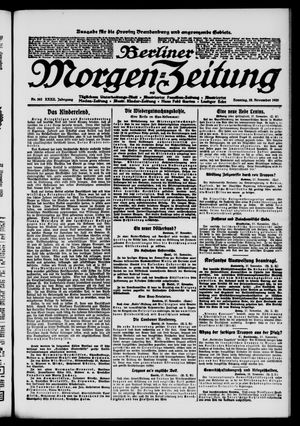 Berliner Morgen-Zeitung vom 28.11.1920
