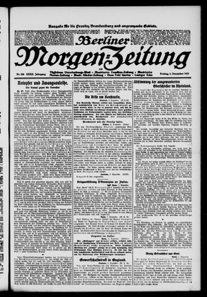 Berliner Morgen-Zeitung vom 03.12.1920