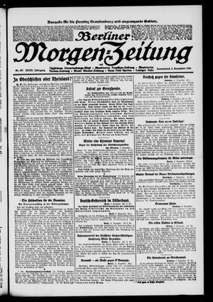 Berliner Morgen-Zeitung vom 04.12.1920