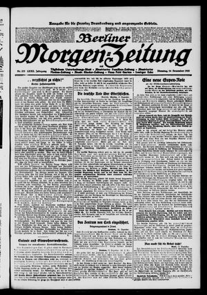 Berliner Morgen-Zeitung vom 14.12.1920