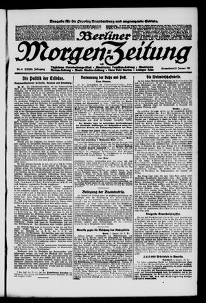 Berliner Morgen-Zeitung on Jan 8, 1921
